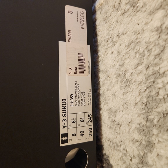 Y-3 Womens Sukui Trainers Black/White - Picture 9 of 11